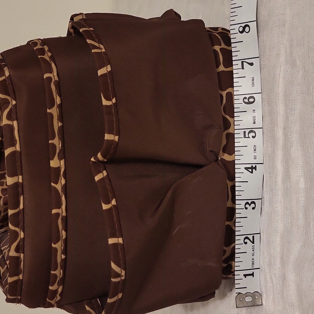 Brown Giraffe Print Craft Organizing Bag - Picture 2 of 13